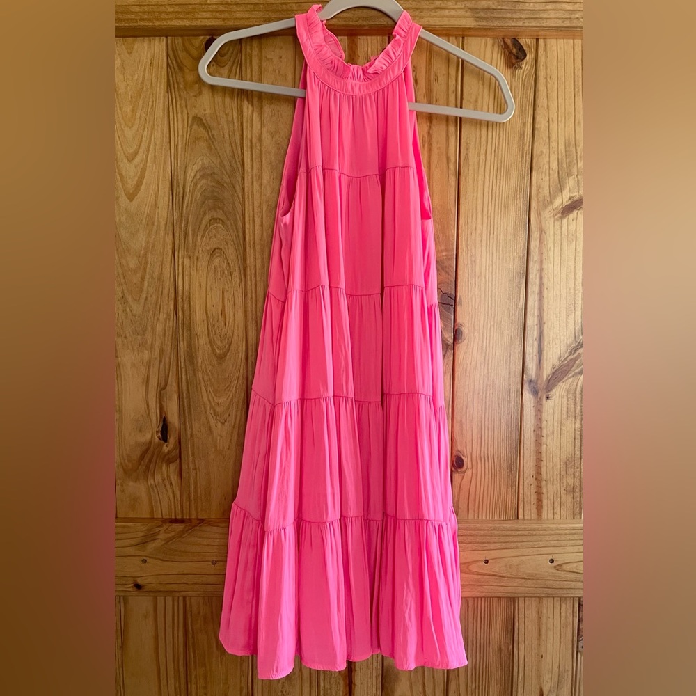 SKIES ARE BLUE adorable hot pink sundress PERFECT DRESS